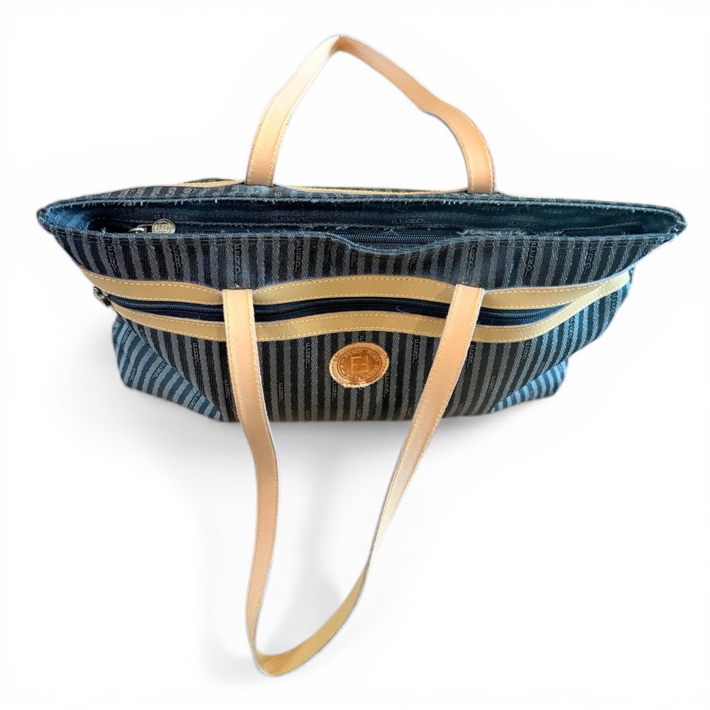 Vintage Fendi Pequin Stripe Tote Bag - Picture 5 of 15